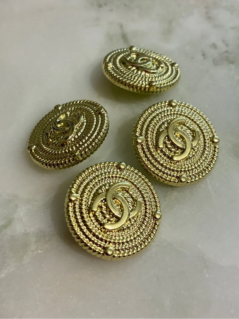 4 Chanel Buttons Metal 25mm